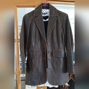 Vintage 90s Brown Leather jacket
